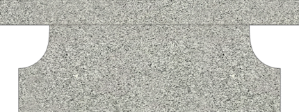 Pedestal Bench 4-0x1-2x0-4 AP China Grey Pedestal 3-6x0-8x1-2